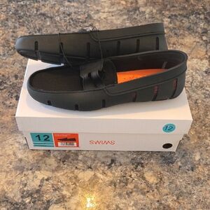 Swims Size 12 Men's NEW Black Penny Loafers Mocassins